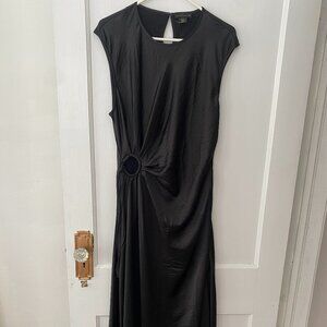 House of Harlow 1960 Satin Slip Maxi Black Dress Sz XL